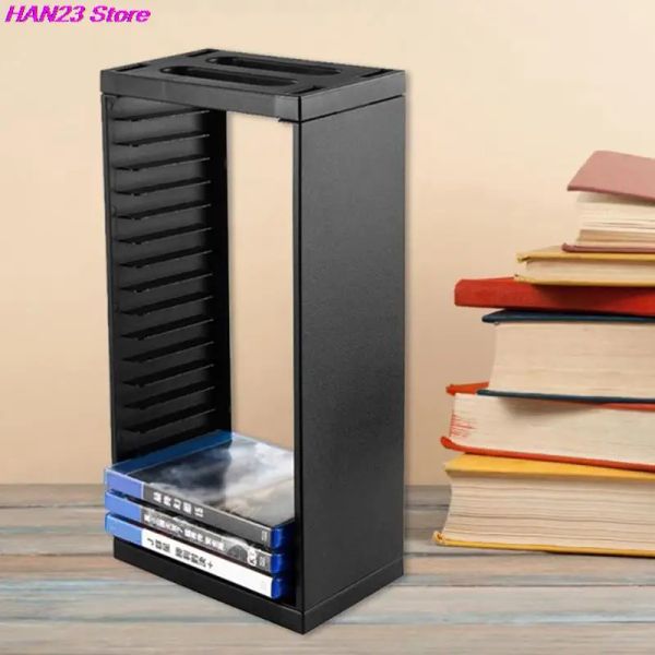 Rack 1pc PS4 Multifunctionl Disic Storage Tower Games Dispsish Stand Vertical Stand 18 Dischi di gioco per PlayStation4 Pro Slim/Xbox One