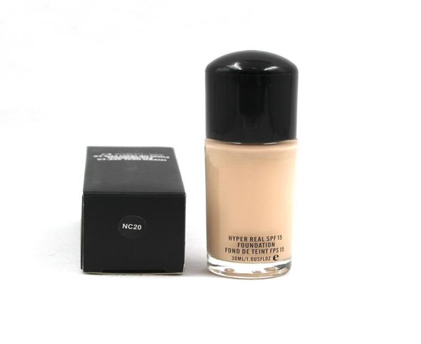 Fundação Face Primer Foundation SPF 15 Hidratante Creme Sombra Líquida Mulher Cobertura alta NC20 NC40 30ML THEL