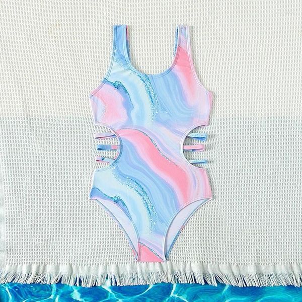 Frauen Badebekleidung Mädchen Teenager ein Stück Badeanzug Krawatte Sommer Baby Kinder Kinder Strand tragen Kinder Schwimmanzug