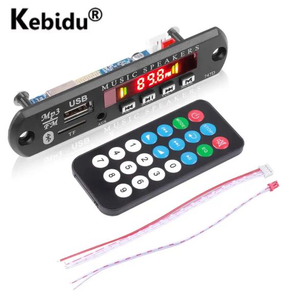 Kit Bluetooth 5.0 Music Player Decoding Board Module 9V12V Suporte USB TF FM Módulo de rádio sem fio Bluetooth Car Kit MP3 Player