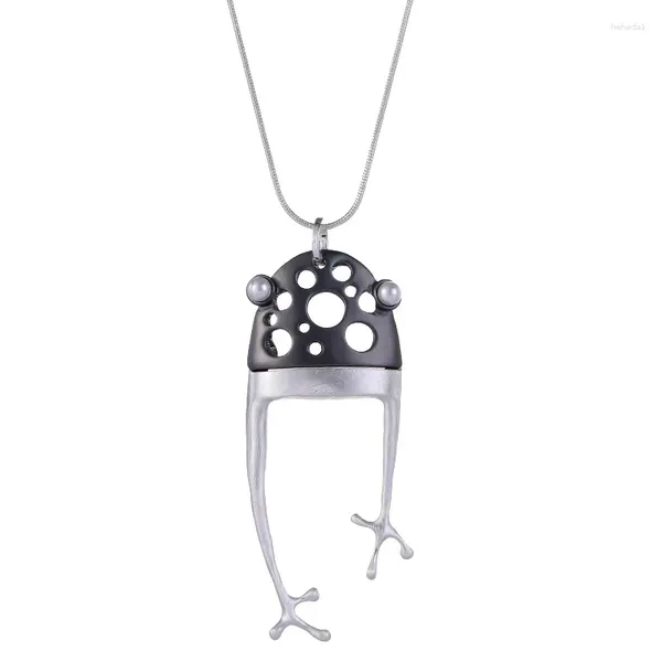 Подвесные ожерелья винтажные полые лягушки ожерелье для женщин мода Retro Hip Hop Taad