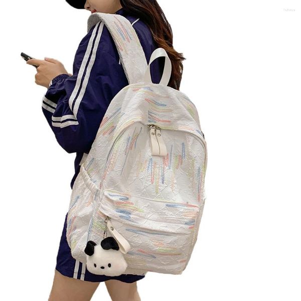 Backpack Korean Sweet Mackpacks Women StreetwearSoft Caro peso estudantes Bolsas escolares de escola de alta capacidade Kawaii