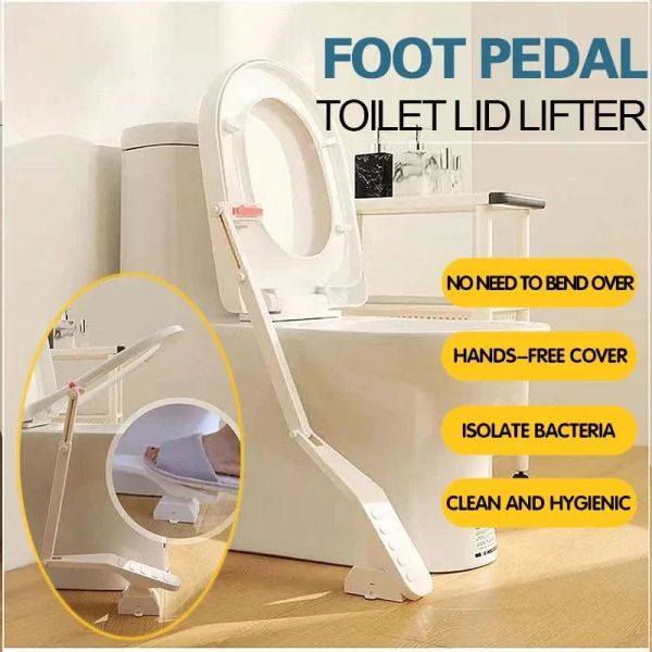 Plunger universeller Toiletten -Toiletten Deckel Lifter Antidirty Footoperated Toiletten Sitz Deckel Halter Öffnungsgerät Badezimmerzubehör