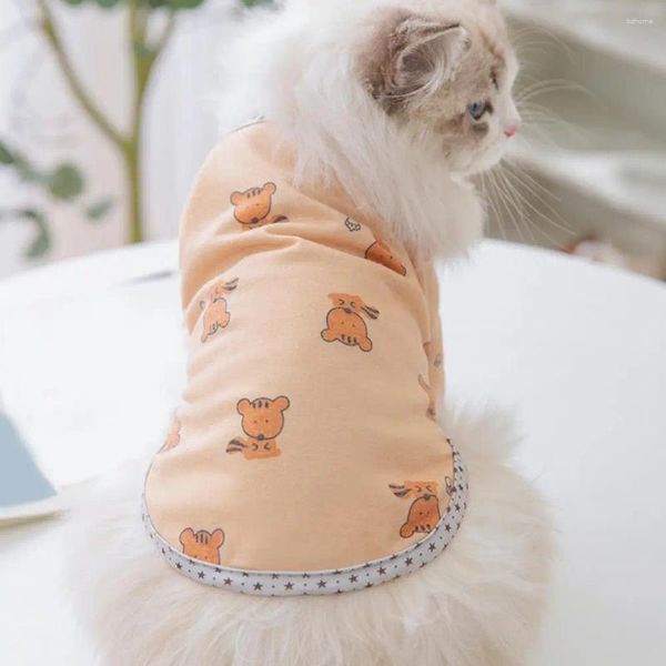 T-shirt per gatto per cani da gatto rotondo morbido comodo comodo cartone animato scoiattolo da scoiattolo domestico a due zampe usura ogni giorno