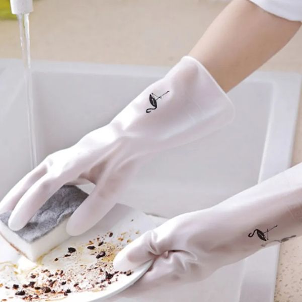 Handschuhe wasserdichte Hausarbeit Reinigung Handschuhe Küchenreinigung Latex Wäscherei Geschirrspüle Handschuhe tragen resistente Gummihandschuhe