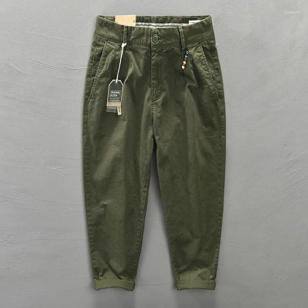 Pantaloni da uomo primaverile autunno casual cargo uomini sciolti di corea larghi per uomo abbigliamento da streetwear black marrone 2024 2024