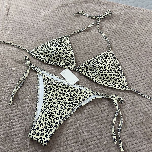 Sexy Bikini Swimsuit Summing Summing Summing for Women Luxury White Black Leopard 3D Stampa 3D Simile da bagno costume da bagno calda da bagno primaverile Summer Beach Maillot de Bain
