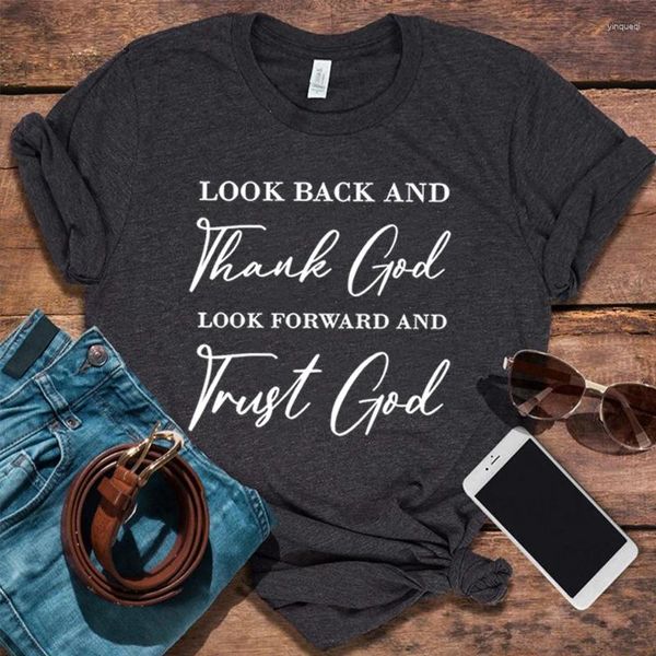Camisas femininas graças a deus camiseta feminina roupas cristãas camisa igreja presente para mamãe citação inspiradora gráfica