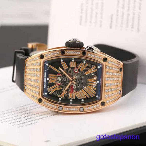 Swiss fez RM Wrist Watch RM037 Ladies Series RM037 Original DiamondEncrusted Womens 18K Rose Gold Cronograph Twardal