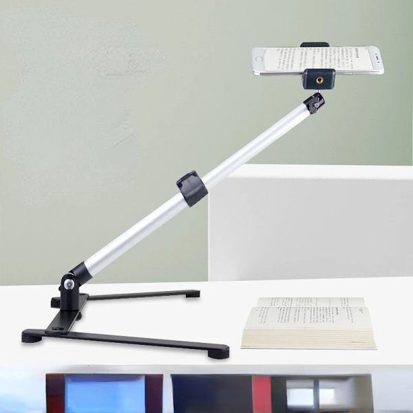 Stands Fotography Regolable Table Stand Set Tripode Top Mini Monopode Telefono Clip Fillin Light Tripode con dispositivo mobile per lo streaming live