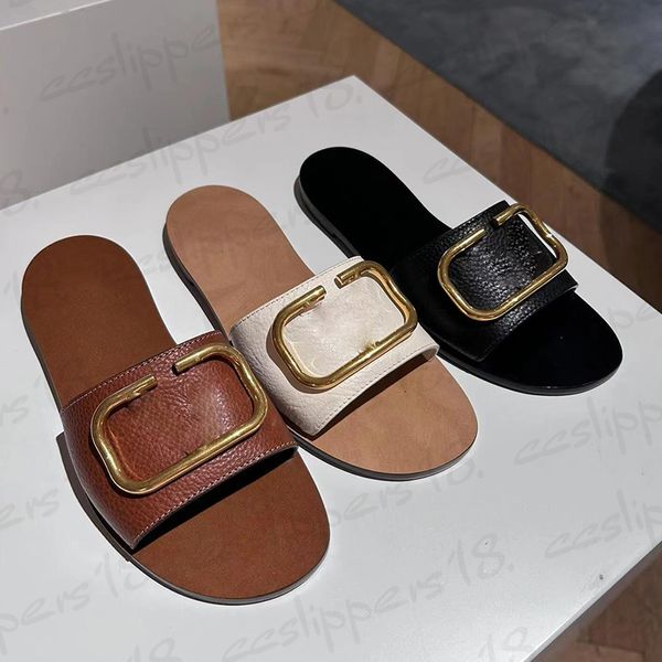 Дизайнерские женские сандалии v золотой логотип. Слайд Slide Sandal Transal Sandal