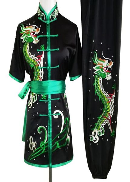 Cinese Wushu Uniforme Kungfu Abiti di arti marziali abiti Taolu Outfit Garment Routine Demo Kimono For Men Women Boy Girl Girl Kids Childrens2013369