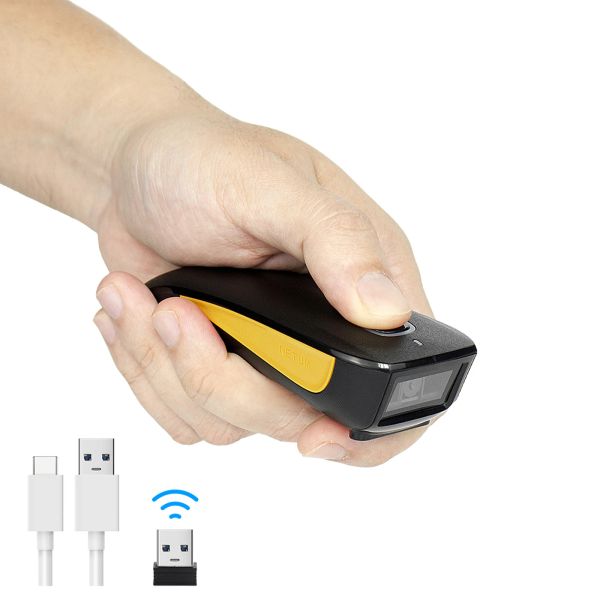 Scanners netum mini bluetooth scanner bluetooth scanner wireless 2d tasca QR Codice bar reader PDF417 per tabacco Garment Mobile Pagamento industria