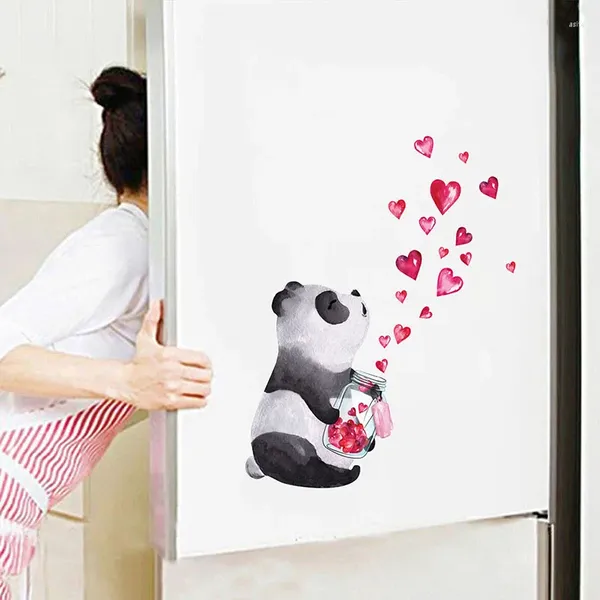 Adesivi da parete a mano dolorose cartone animato panda per bambini decorazioni per la casa decorazioni per la camera da letto decorazione murale