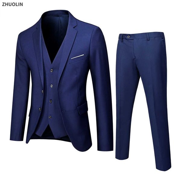 Мужские костюмы Blazers Mens Jacket Set Elegant Wedding Ruxurious Business Formal Pants Full Poat 2023 Бесплатная доставка Q240507