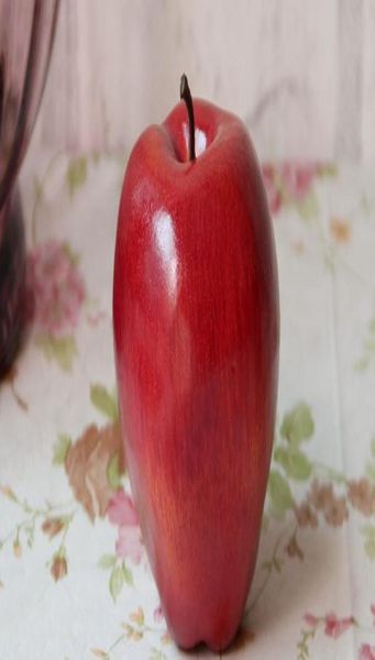 Mele finte di colore rosso 8 cm 9 cm 10pcslot artificiale deliziosi frutti fatti a mano mela per decorazione per la casa pografo per matrimoni PR4021396
