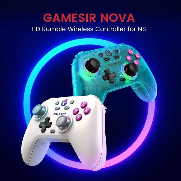 Sticks Gamesir Nova Switch Controller Nintendo Switch için uygun Hall efektli kablosuz oyun tahtası iPhone Android PC Joystick J240507