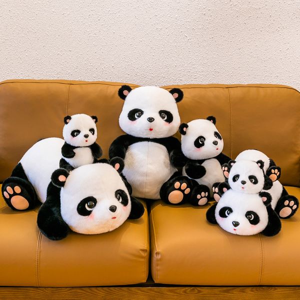 Novo travesseiro para dormir de brinquedo de pelúcia de panda na cama, boneca gigante panda fofa, presente do dia infantil por atacado