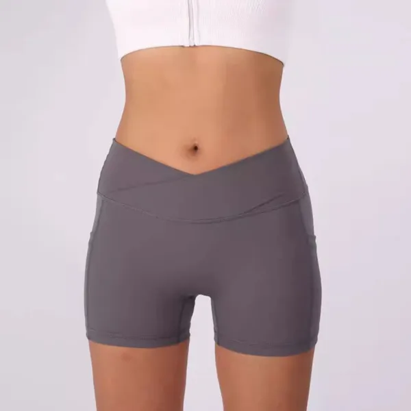 Pantaloni femminili pantaloncini da yoga ad alta vita Addome Control Training Running Soild Sold V Pantaloni sportivi a forma di signore Mujer Summer