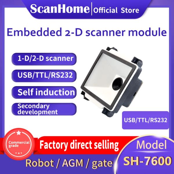 Scanners Scanhome Scedded Scaner Scanner Scanner Scanner Barcode Reader Code Reader фиксированный модуль модуля двигателя USB1D/2D QR PDF417Codescansh7600