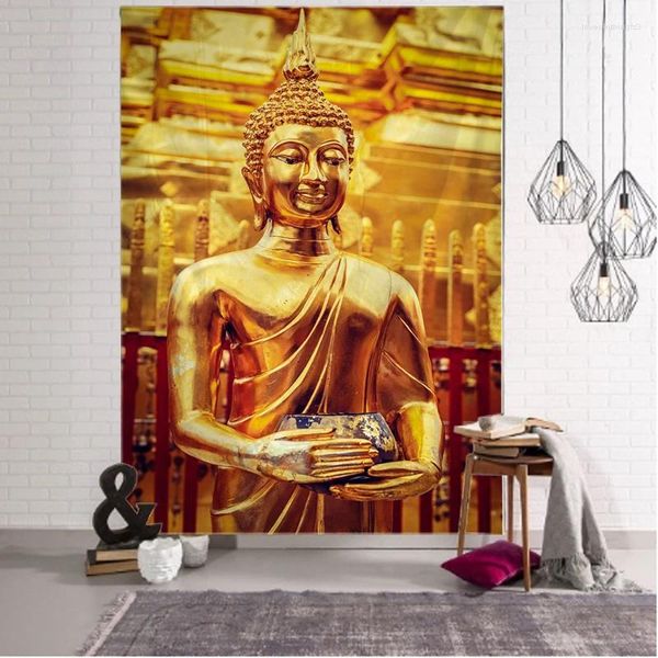 Taquestres Design Buda Tapestry Wall Holding Art 3D Impressão quarto decoração da sala de estar