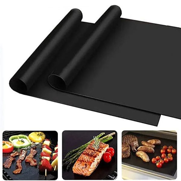 Accessoires 40x33cm Nicht -Stick BBQ Grill Matte wiederverwendbare Backmatte BBQ -Werkzeuge Kochen Grillkissen Wärmefestigkeit leicht gereinigte Küchenwerkzeuge