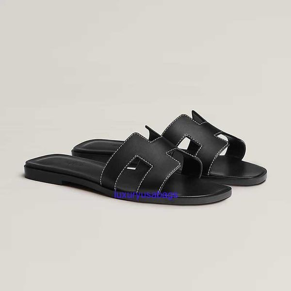 Designer Hot Womens Oran Flat Sandals con logo H Refined francese Stile di semplicità popolare con le pannelli classici di moda da donna in estate must-have y96f