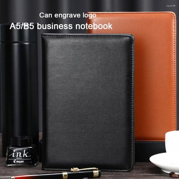 (Può incidere logo) A5/B5 Cover Hard Cover Business Notebook Student NOTORY Diary Meeting Falline