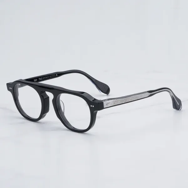 Sonnenbrillen Frames 2024 Ankunft Vintage Collection TVR529 coole schwarze Gläser Rahmen klassische Pilotstil Männer Handwerk Acetat