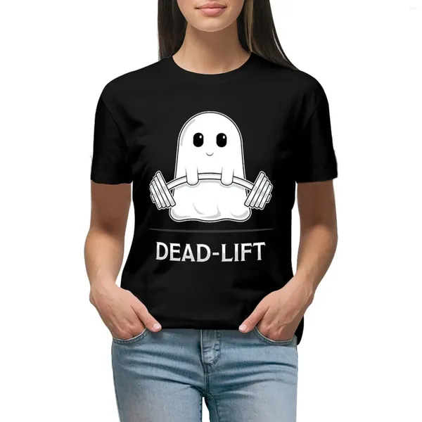 Polos da donna Dead Lift Cartoon ghost divertente per maglietta pesante top carini abbigliamento estivo camicette estate donna 2024