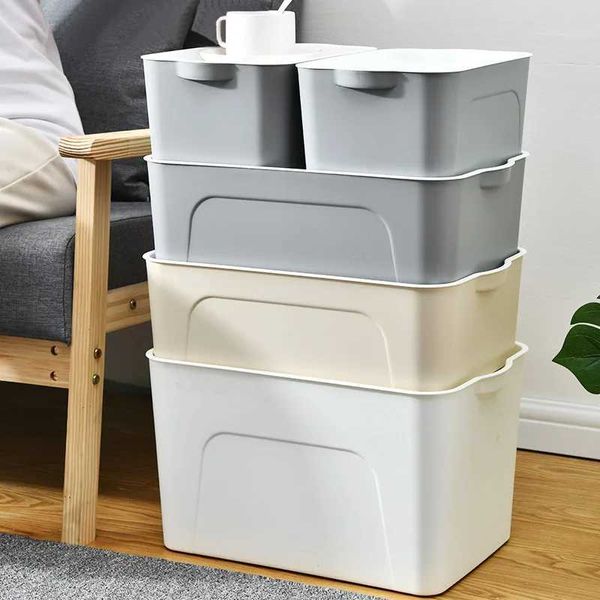 Caixas de armazenamento Bins Caixa de armazenamento de estilo coreano com gavetas grandes - a solução perfeita para organizar facilmente o espaço q240506