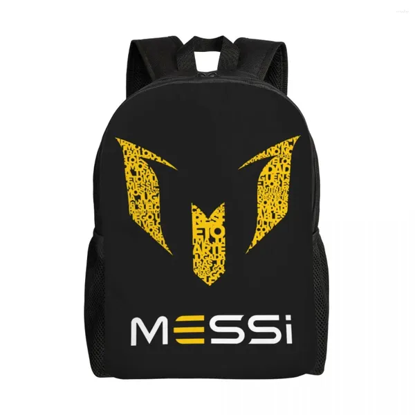 Backpack Messis Soccer Mackpacks for Men Women Waterproof College School Bag Print Bookbags