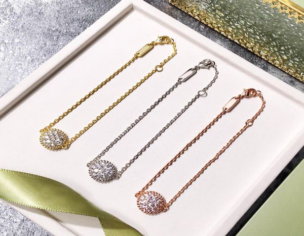 Womens High Quality Copper Gold Bated Full CZ Stone Bracelets Bulles for Women New chegada vendendo jóias de moda de luxo SI7602078