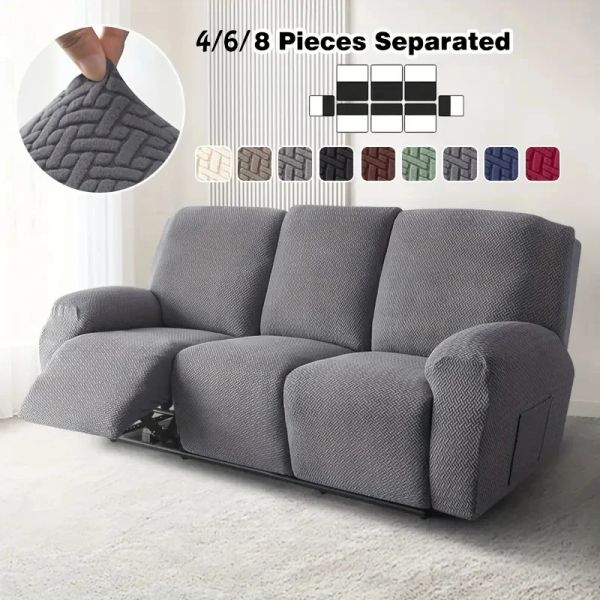 Cover de sofá -sofá de reclinação de roupas de cama para sala de estar barata de garoto preguiçoso Relax Slipcover Protector Elastic Jacquard Armchair Cadeir