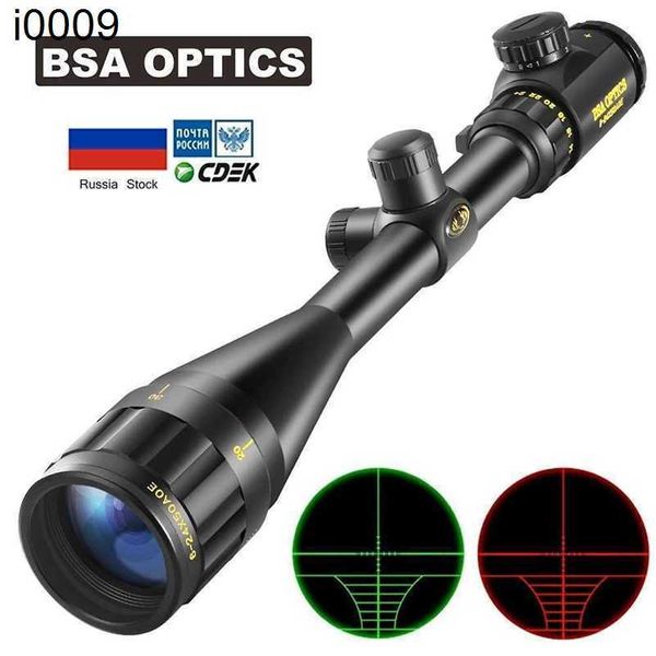 Optico originale BSA BSA 6-24x50 AoE Tattica Ottica Scegli Sniper Sniper Attrezzatura di caccia Spotting Scopes Airsoft Airgun Riflescope