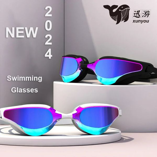 2024 Profesyonel Büyük Çerçeve Triatlon için Yetişkin Erkek Yüzme Goggles Yetişkin Yüzme Goggles 240506 için uygun açık su geçirmez