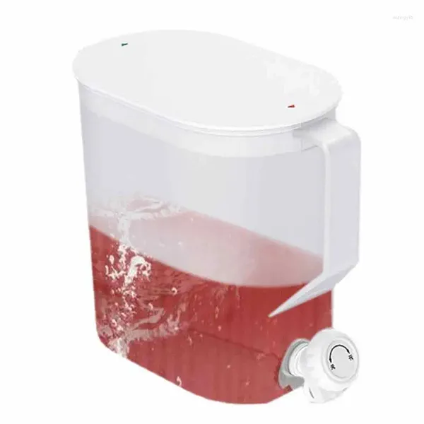 Garrafas de água 3L Dispensador de bebida fria chaleira com torneira geladeira refrigerador geladeira recipiente de suco de grande capacidade