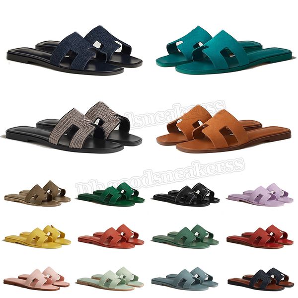 2024 Nuovo stile Summer Best Shoe Designer Sandal Outwear Outpasso Slide per le pannelli piatti piatti da spiaggia Scarpe in pelle genuina per donne Dimensioni: 34-42