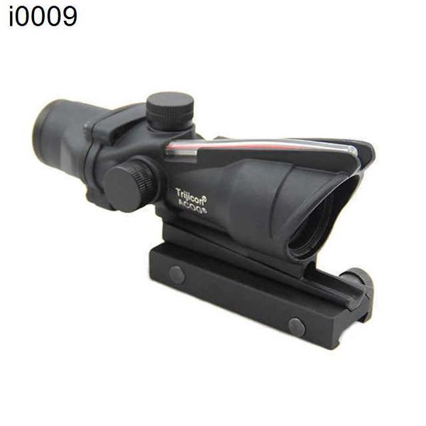 Original 1x32 ACOG Fiber Source Red Dot Scope com riflescópio de fibra real tático