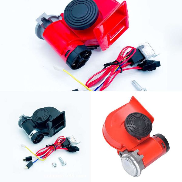 Nuovo tono Dual Tone da 115 dB Dual Tone 12V 24V Air Horn Electric Speaker Kit Super Loud for Auto Trury SUV SUV RV Caravan Boat Boat