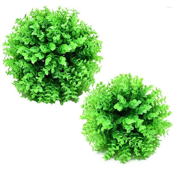 Dekorative Blumen künstliche Pflanzenkiefernnadeln Topiary Ball Dekoration Decke Plastik Fälschlichem halb simuliertes Grün für Hausgartendekoration