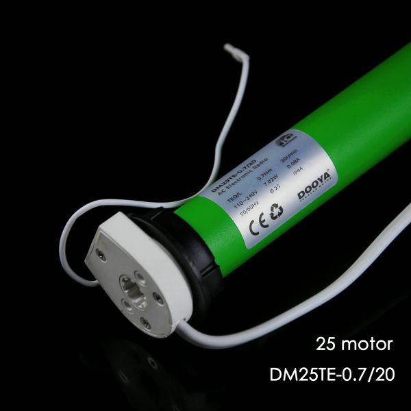 Persianas dooya roller cega MOTOR tubular DM25TE / DM25LE BATERIA DE LITHIUM PARA TUBO DE 38MM RF 433MHz Trabalhando com Alex