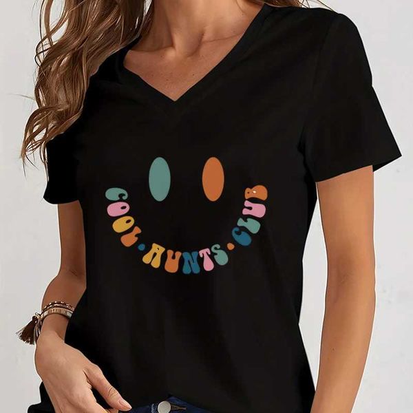 T-shirt feminina Trendy Cool Aunts Club Ladys V-deco