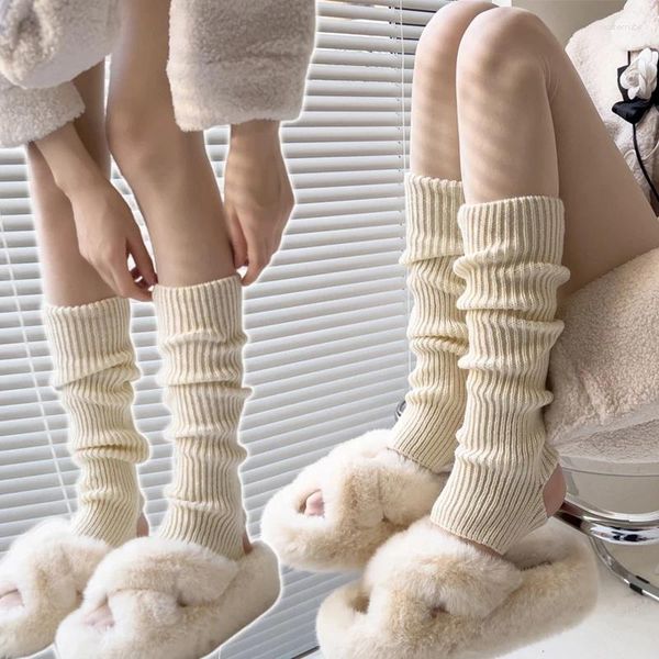 Kadın SOCKS 1/2 Çift Lolita Y2K Uzun Japonca Bacak Soccings Örgü Ayak Örtüsü Kol Bayanlar Çok Yönlü Kroşe Boot Manşetleri