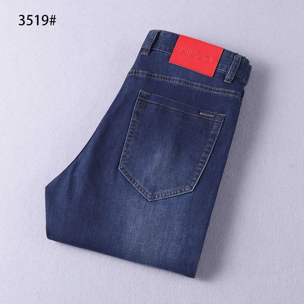 Primavera/verão 2024 Brand High End Moda de jeans Non Iron Straight perna