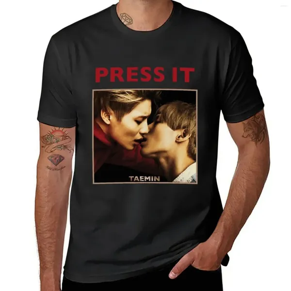 Polos masculinos Taemin - Pressione T -shirt Cute Cute Clothition Edition Mens de altura camisetas