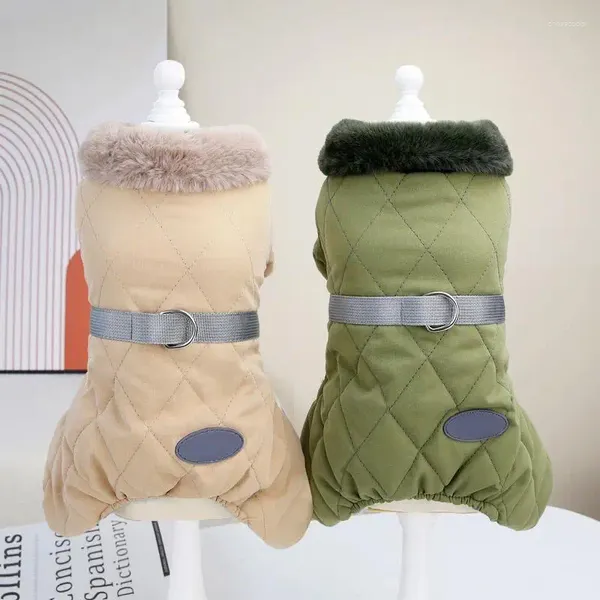 Abbigliamento per cani vestiti invernali cotone a quattro zampe plot -plover cappotto per anello per animali domestici caldi spessi carini per chihuahuas