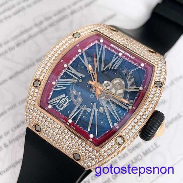 Orologio da polso rm movimenti orologio meccanico automatico RM023 rosa oro rosa diamante set neutro Fashion Leisure Business SP Mu70