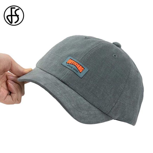 Caps de bola FS 2023 Moda de verão Campa de beisebol curta para homens bege letra cinza patch snapback hip hop tampa marca feminina gorras y240507