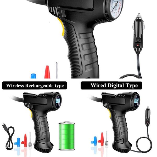 Новый 120 Вт беспроводной/проводной электромобиль Iatable Pump Air компрессор для шин Digital/Pointer Auto Tire Iator